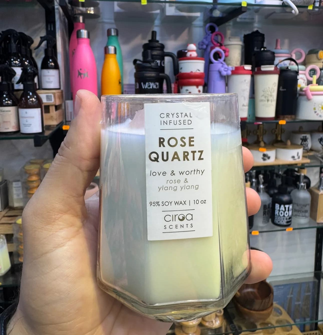 Bougies parfumées avec pierre semi précieuse